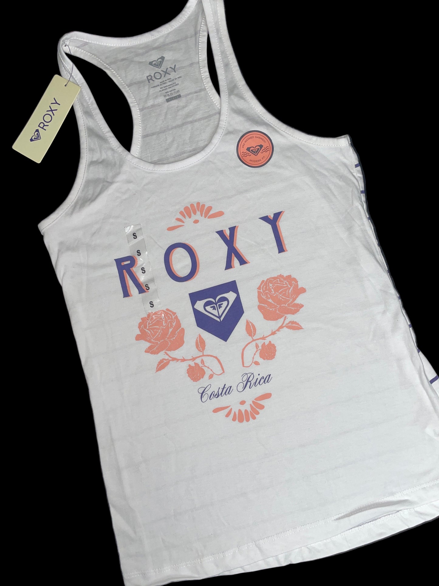 Blusa Roxy Original de Tirantes – Con Logo “Roxy” y “Costa Rica” (Talla S)