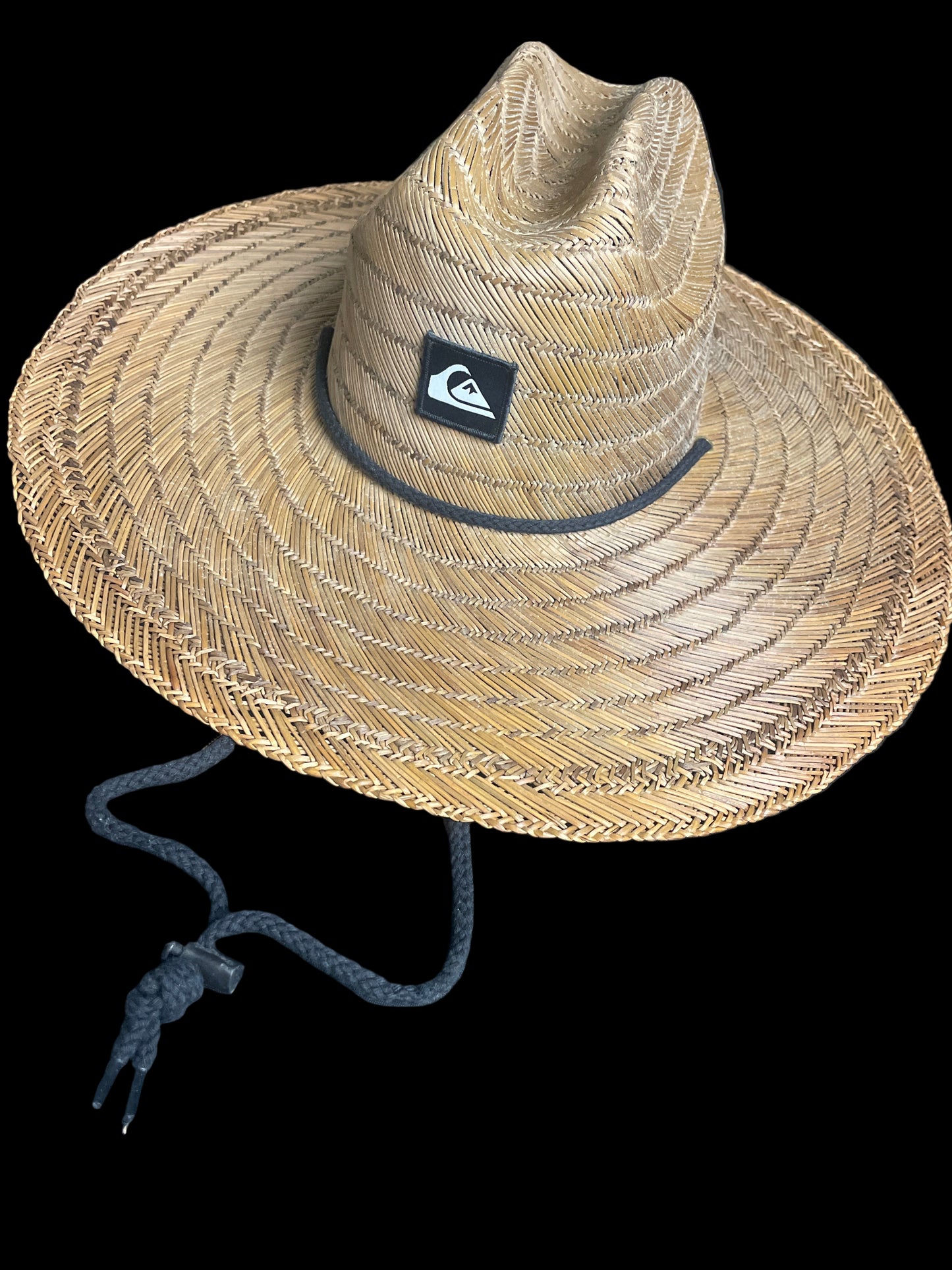 Sombrero Playero Quiksilver Original – Color Café con Tira Negra S-M