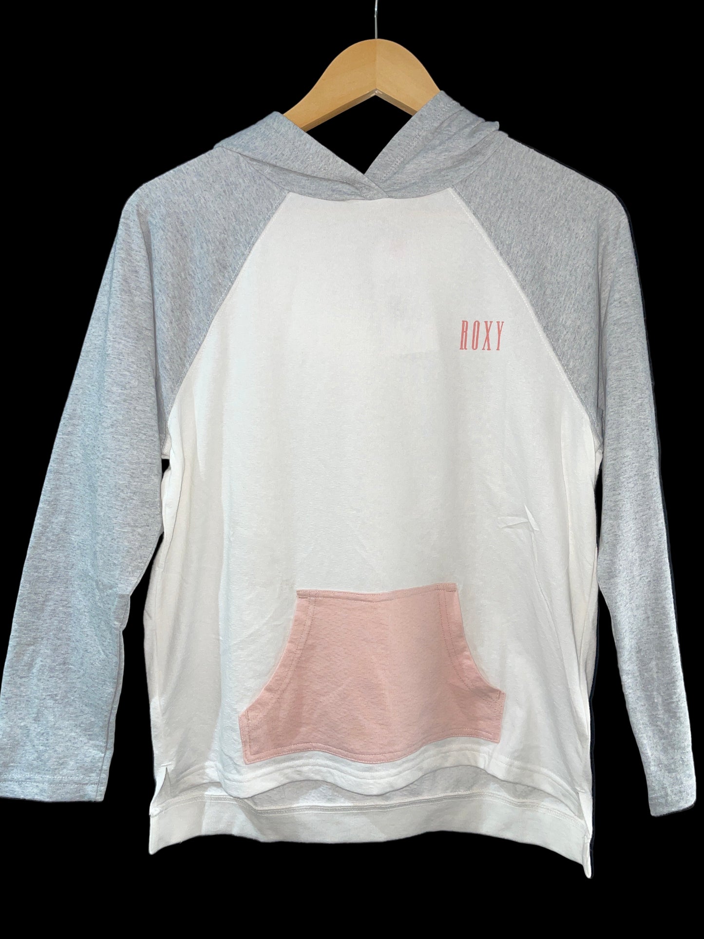 Suéter Roxy Original – Gris con Blanco y Rosado