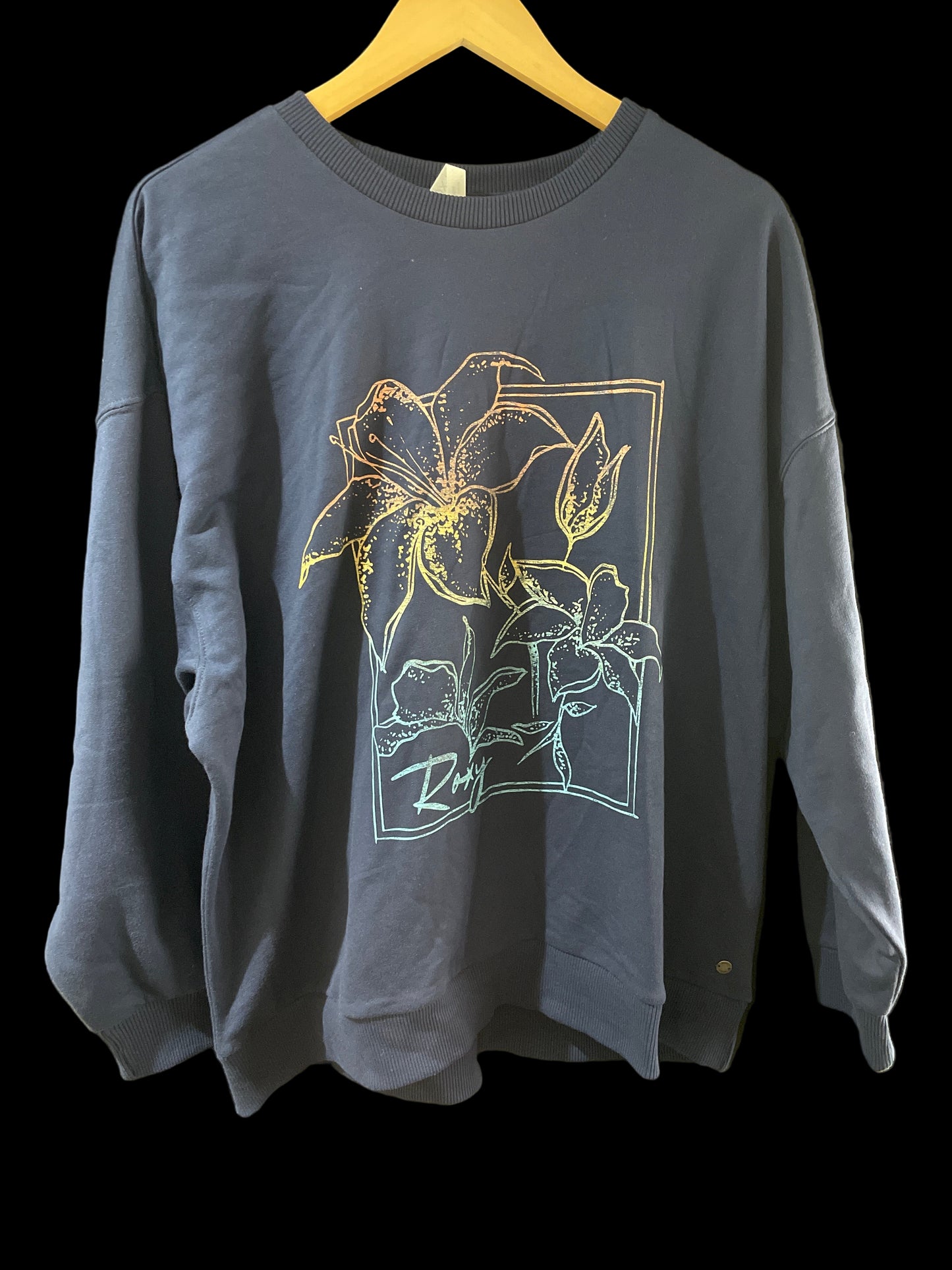 Suéter Roxy Original – Azul con Diseño de Flores