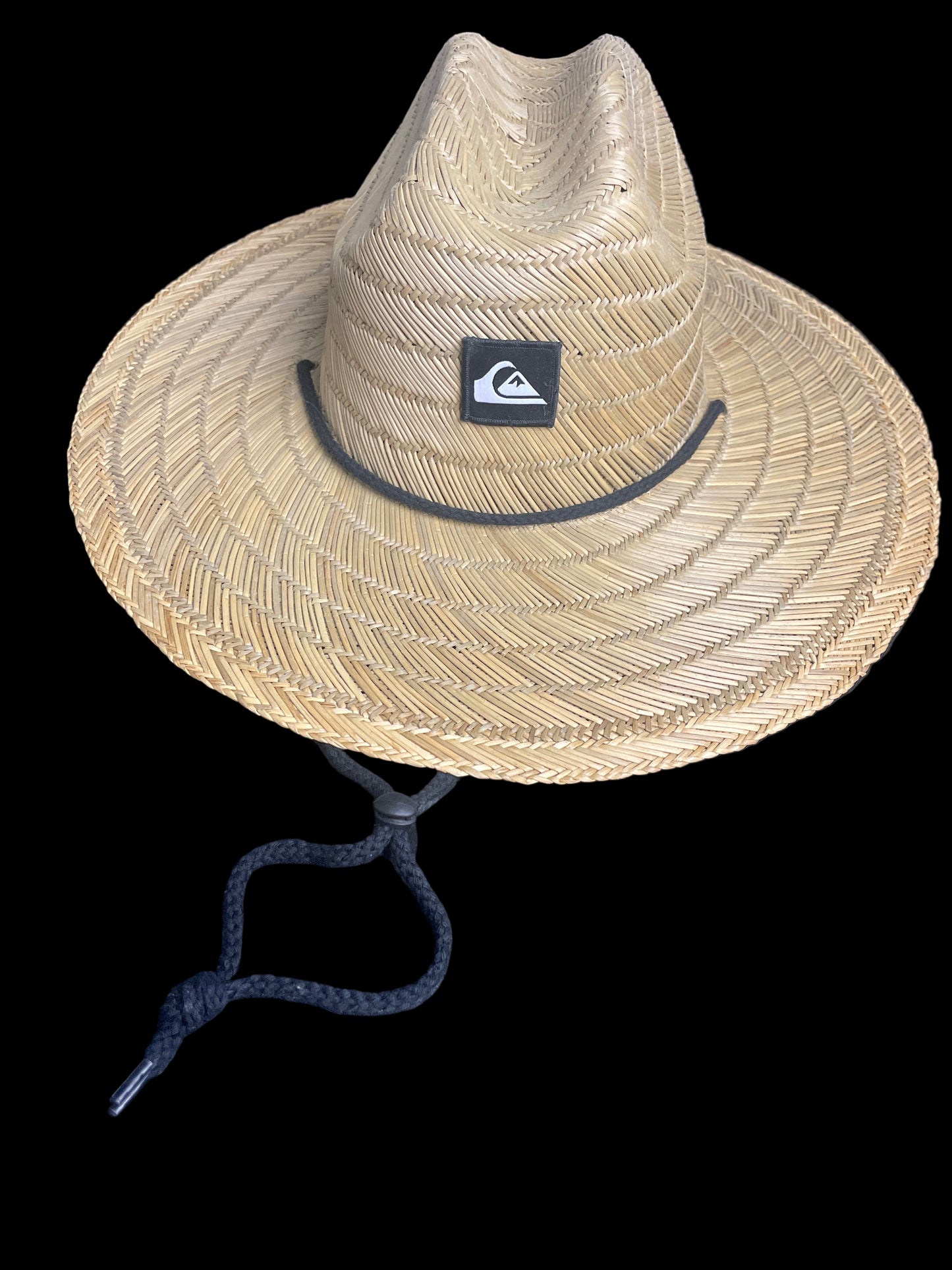 Sombrero Quicksilver Original – Beige con Tira Negra (Talla S/M)