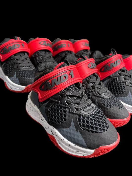 Tenis AND1 Originales – Color Negro con Rojo (tallas 22.5/24/26/25)