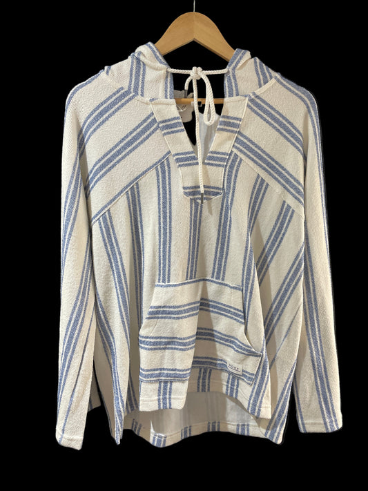 Suéter Roxy Original – Estilo Boho Blanco con Rayas Azules