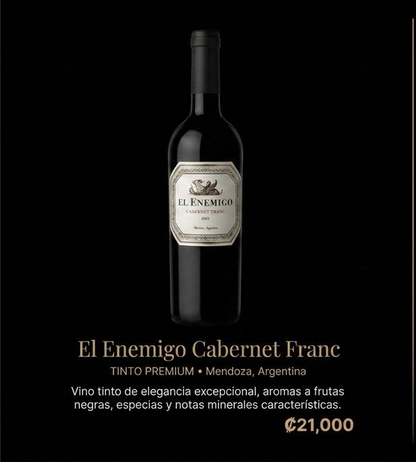 El enemigo Cabernet Franc - Tinto Premium 🍷🎩