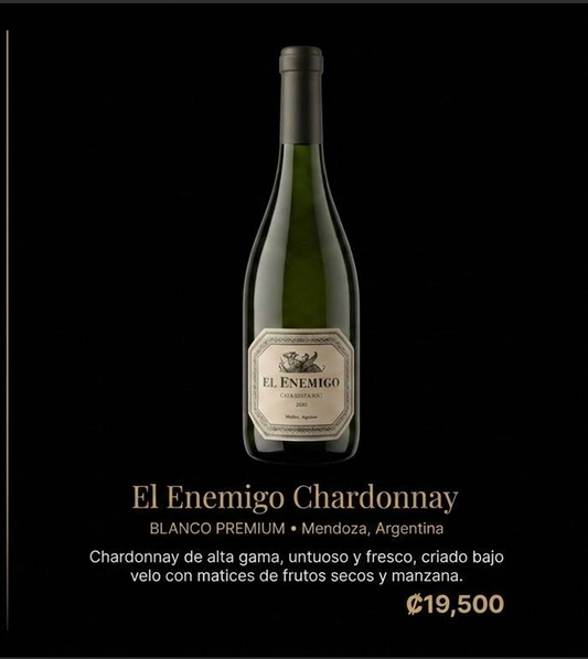 El enemigo Chardonnay - Blanco Premium 🍷🎩