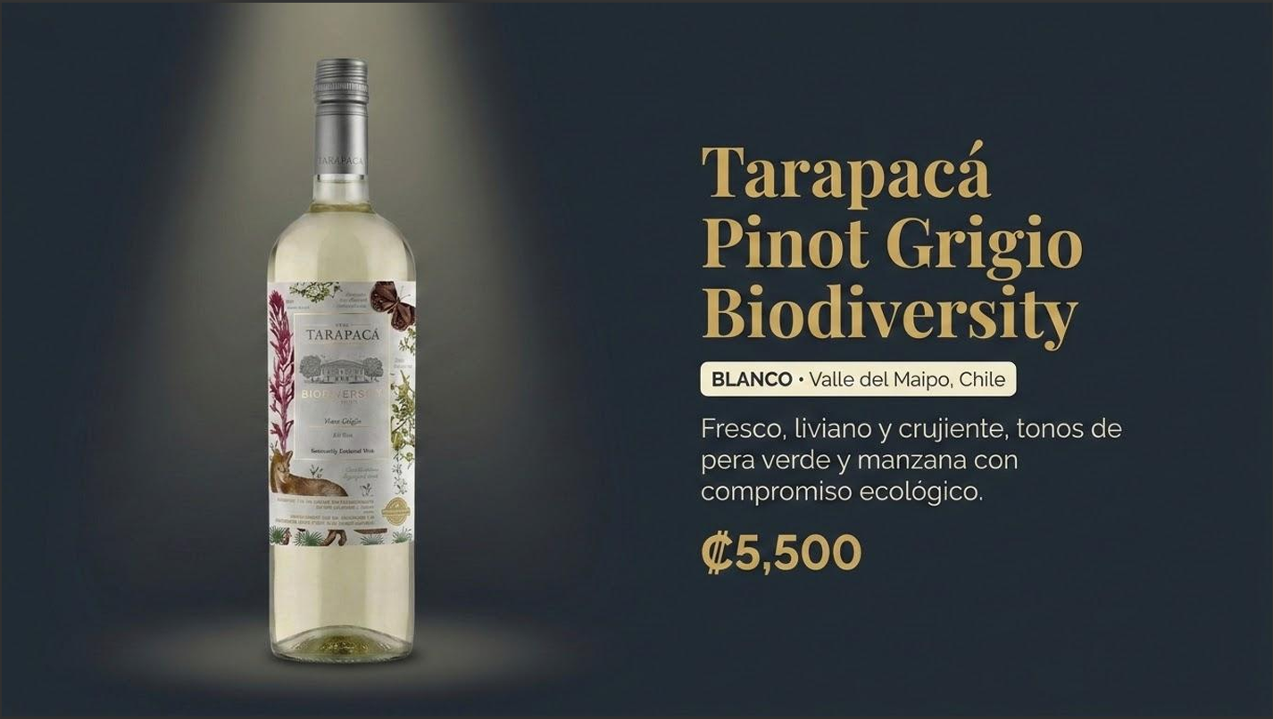 Tarapacá Pinot Grigio Biodiversity - Blanco 🍷🎩