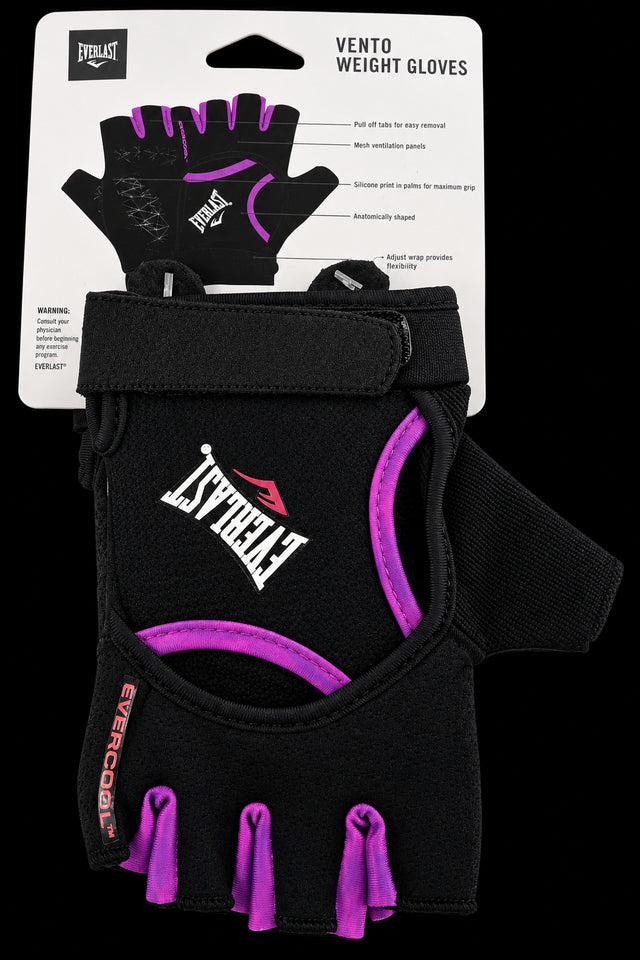 Everlast Gym Gloves Black- Purple