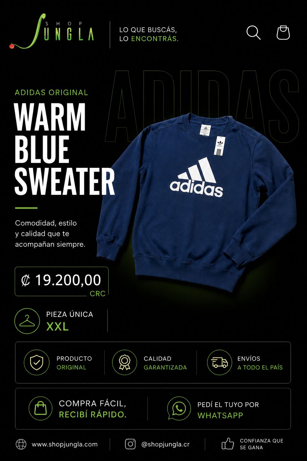 Adidas Warm Blue Sweater