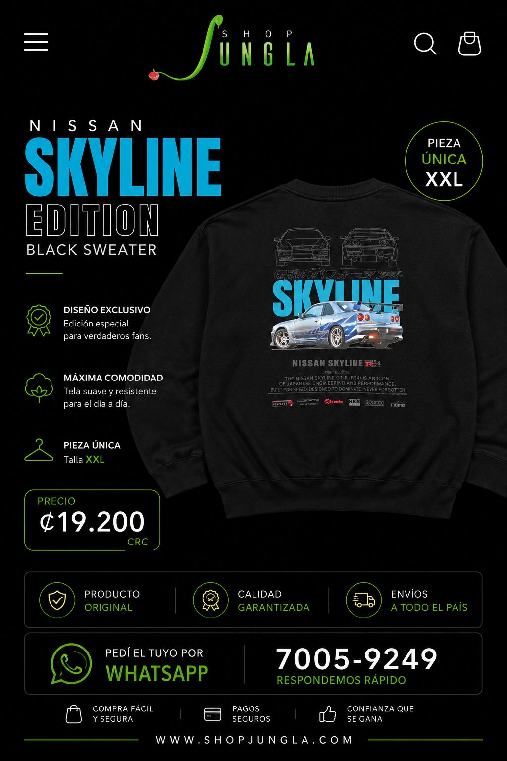 Nissan Skyline Edition Black Sweater