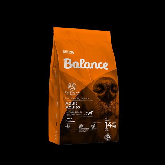 Balance adulto  raza mediana sabor cordero 14.9 kilos
