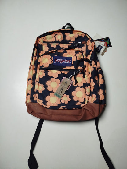 Maletín Jansport XXL Floreado Naranja – Espacio, Organización y Estilo Femenino 🌸