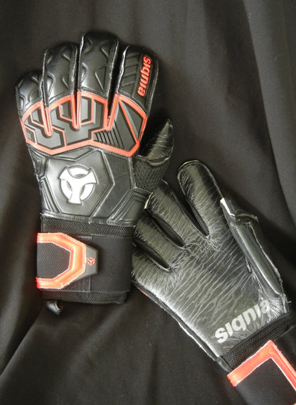 Guantes de Portero para Hombre Profesional  Negros con Rojo